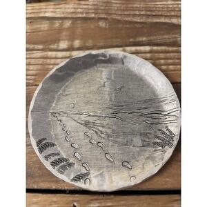 Wendell August Forge Footprints In The Sand Handmade USA Trinket tray Dish 4.25"